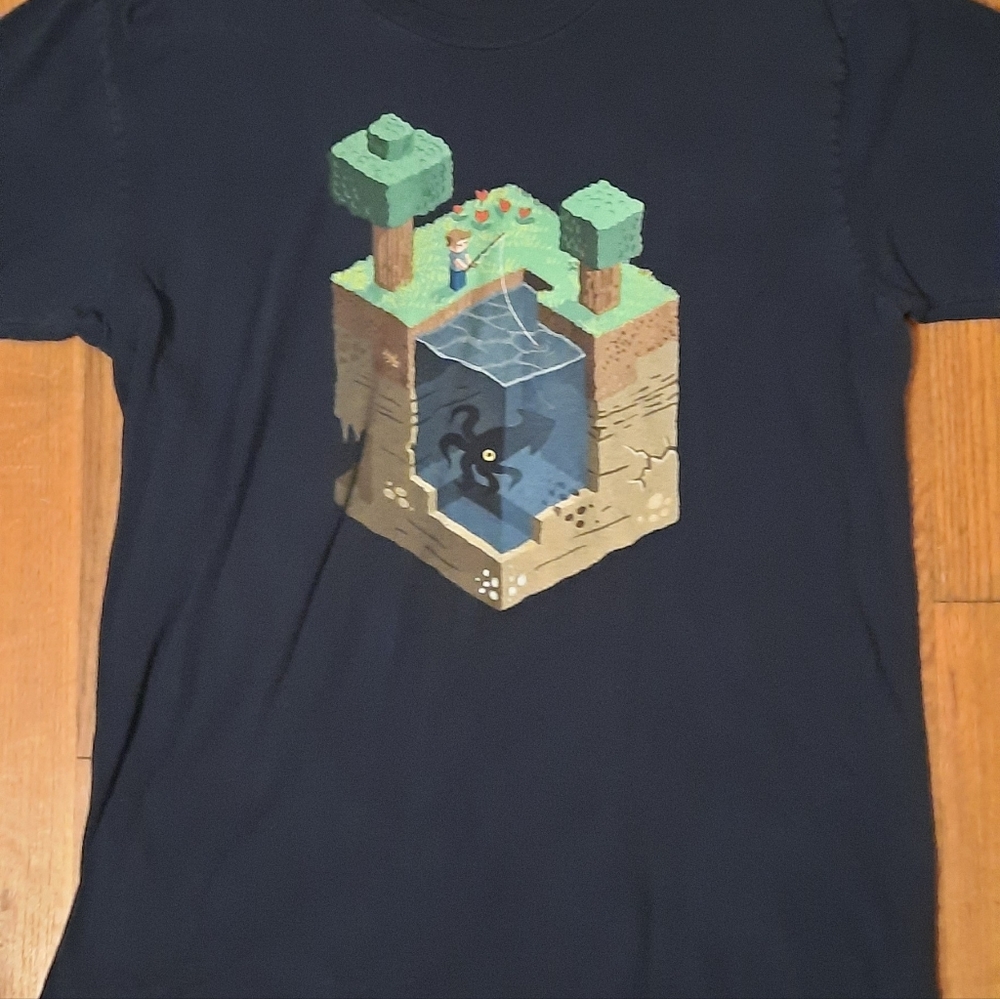Minecraft "a day in the blocky life" tshirt